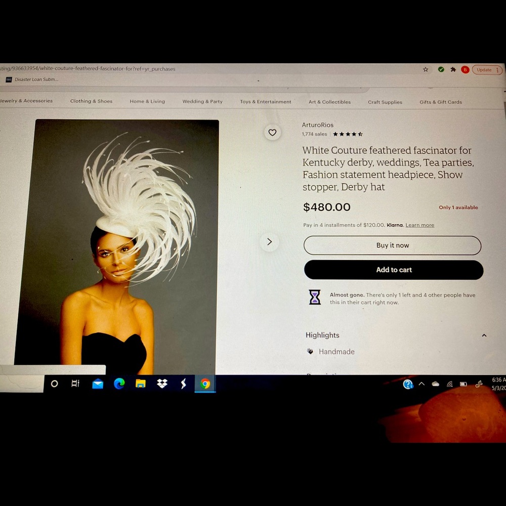 Arturo Rios Couture  White feathered fascinator!!